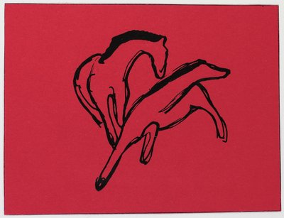Kaksi hevosta tekijältä Franz Marc