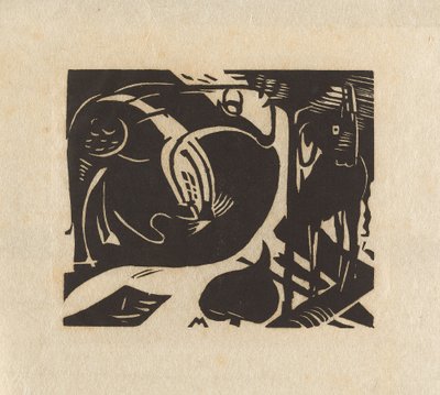 Kaksi myyttistä eläintä tekijältä Franz Marc