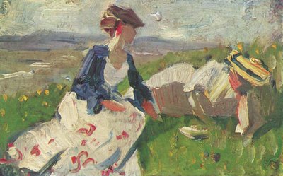 Kaksi naista rinteellä tekijältä Franz Marc