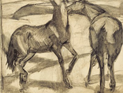 Kaksi hevosta tekijältä Franz Marc