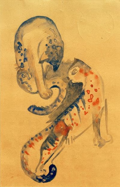 Kaksi isoa kissaa tekijältä Franz Marc