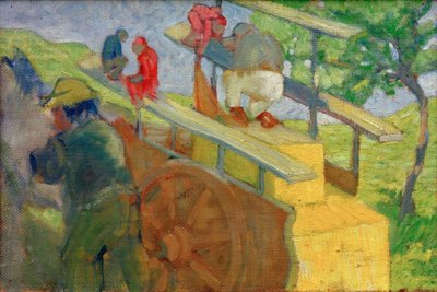 Äffchen auf einem Karren tekijältä Franz Marc