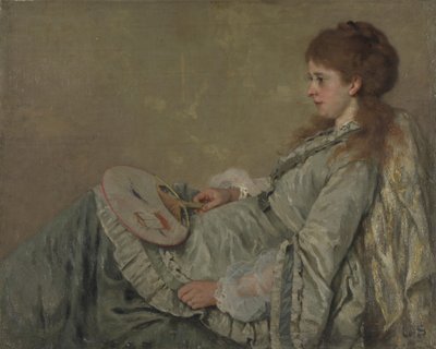 Taiteilijavaimon muotokuva, 1872-1873 tekijältä Franz Otto Scholderer