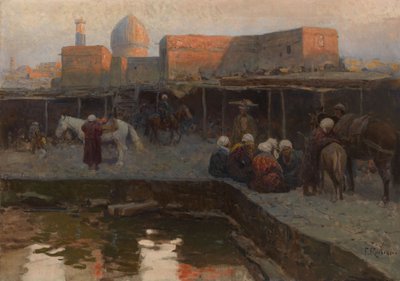 Gur-e Amirin Caravanserai Samarkandissa tekijältä Franz Roubaud