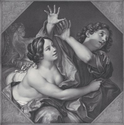 Joosefin ja Potifarin vaimo, 1837. tekijältä Franz Seraph Hanfstaengl