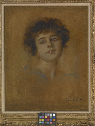 Nuoren naisen muotokuva (öljy kankaalle) tekijältä Franz Seraph von Lenbach