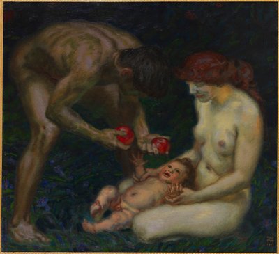 Adam ja Eeva perhe, 1912. tekijältä Franz Stuck Ritter von