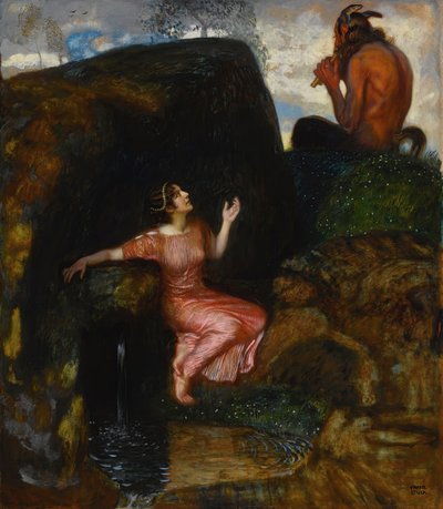 Lähteen salakuuntelunymfi. tekijältä Franz Stuck Ritter von
