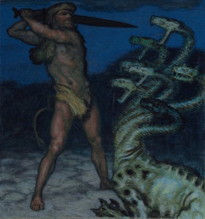 Hercules ja Hydra tekijältä Franz Stuck Ritter von