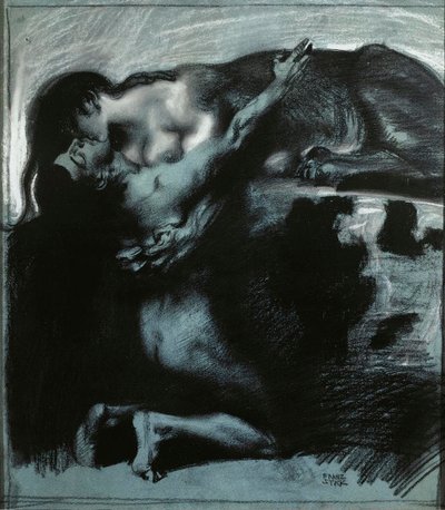 Sfinksin suudelma, vuosina 1890-1914. tekijältä Franz Stuck Ritter von