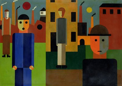 Tehtaat, 1926 (öljy kortille) tekijältä Franz W. Seiwert