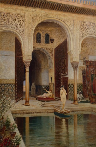 Alhambra Palace Patio Grenadassa tekijältä Franz Wilhelm Odelmark