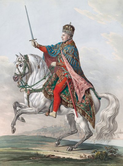 Itävallan keisari Ferdinand I hevosen selässä tekijältä Franz Wolf