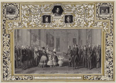 Hänen Majesteettinsa Kuningatar vastaanottaa kuningas Louis Philippen Windsorin linnassa 8. lokakuuta 1844 tekijältä Franz Xaver Winterhalter