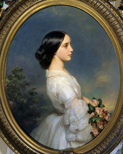 Carmen Ida Aguadon (1847-1880) muotokuva. François Xaver Winterhalterin (1806-1873) maalaus tekijältä Franz Xaver Winterhalter