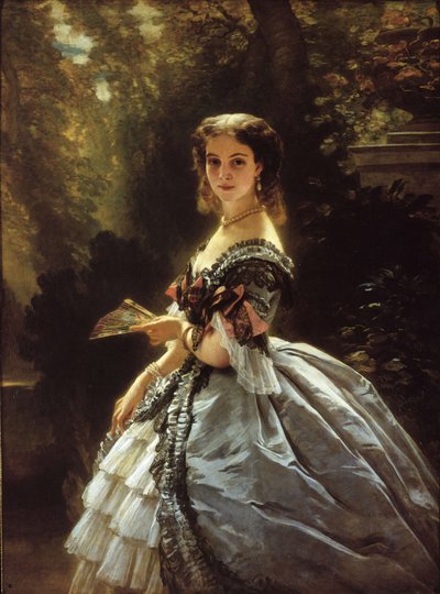 Kreivitär Elizabeth Esperovna Trubetskajan muotokuva, os. Belosselskaja-Belozerskaja 1834-1907, 18 tekijältä Franz Xaver Winterhalter