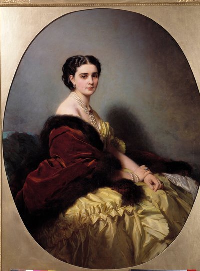 Madame Narytshkinin (tai Naritshkinin tai Narytshkinan) muotokuva Winterhalterin maalaus ja kansi (1806-1873) tekijältä Franz Xaver Winterhalter