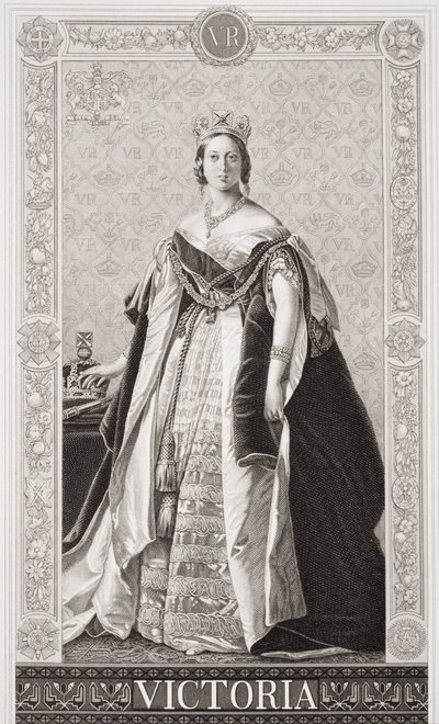 Kuningatar Victoria (1819-1901) Englannin ja Skotlannin historian kuvituksista, osa II tekijältä Franz Xaver Winterhalter