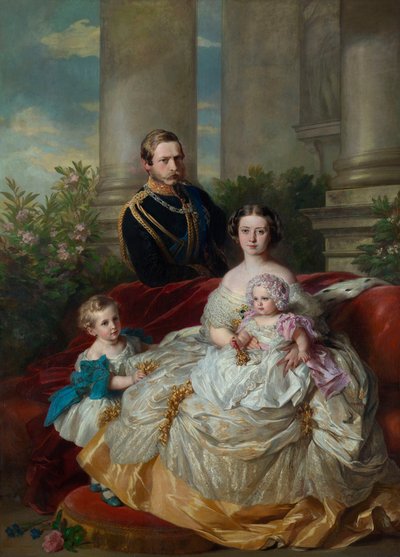 Kruununprinssi ja kruununprinsessa Fredrik Vilhelmin perhe Preussista tekijältä Franz Xaver Winterhalter