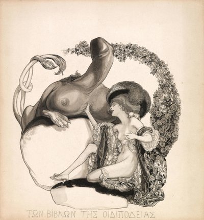 Eroottinen kuvitus, c. 1912. tekijältä Franz von Bayros