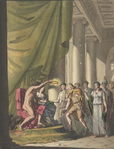 Voiton allegooria: Sotilaan kruunasivat laakerit, n. 1814. tekijältä Franz von Hauslab