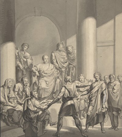 Roomalaisten hahmojen kokoonpano, Collinin näytelmä Regulus, 1800-luku. tekijältä Franz von Hauslab