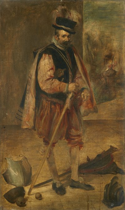 Espanjalaisen Philip IV:n hovihuuli, kopio Velázquezin maalauksen jälkeen Madridissa tekijältä Franz von Lenbach