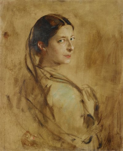 Leopoldine (?) Plessen-Cronsternin paronitar tekijältä Franz von Lenbach