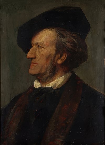 Säveltäjä Richard Wagnerin (1813-1883) muotokuva. 1871 tekijältä Franz von Lenbach