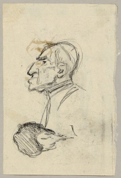 Muotokuvatutkimus kardinaalista, verso: muuli takaa katsottuna (?) tekijältä Franz von Lenbach