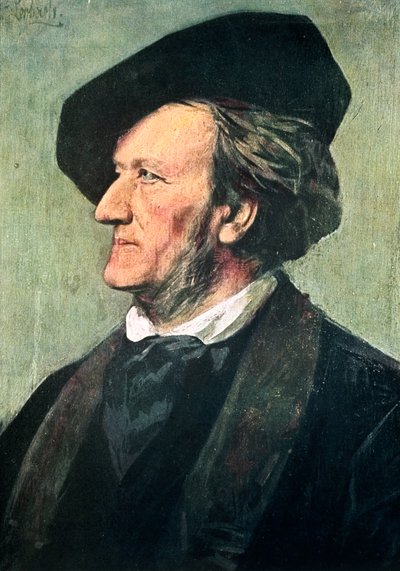 Richard Wagner 1813-1883, saksalainen säveltäjä, kapellimestari ja esseisti, 1800-luvun loppu tekijältä Franz von Lenbach