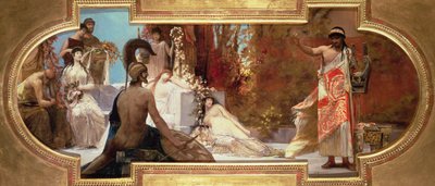 Kreikkalainen teatteri teatterin historiaa käsittelevästä sarjasta Burgtheaterin kattoon tekijältä Franz von Matsch