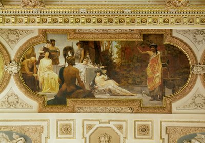 Wienin Burgtheater, portaikko: Antiikki improvisoija tekijältä Franz von Matsch