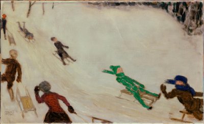 F. v. Jumissa, kelkkailevat lapset tekijältä Franz von Stuck