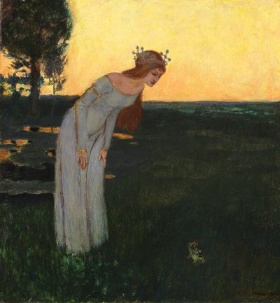 Olipa kerran - Olipa kerran, Stuck, Franz, Ritter von (1863-1928). öljy puulle tekijältä Franz von Stuck