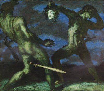 Perseus Medusan pään kanssa tekijältä Franz von Stuck