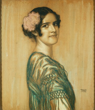 Taiteilijan tyttären Marian muotokuva espanjalaisena naisena, tekijältä Franz von Stuck