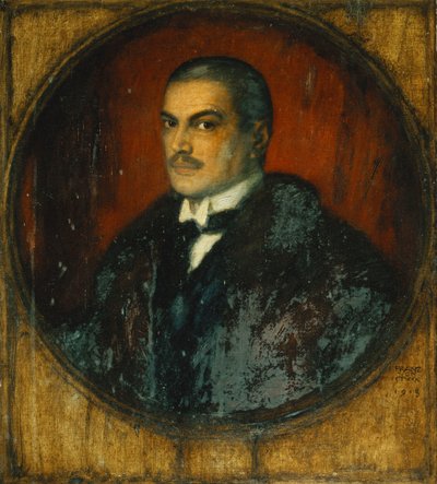 Taiteilijan omakuva, puolipitkä, 1915 tekijältä Franz von Stuck