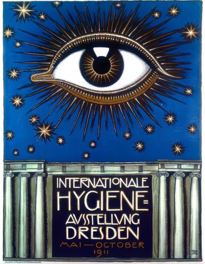 Jumissa, Ausstellungsplakat 1911 tekijältä Franz von Stuck