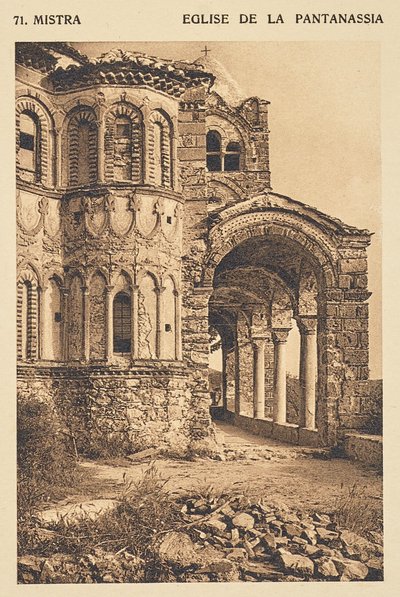Mistra. Eglise de la Pantanassia tekijältä Frédéric Boissonnas