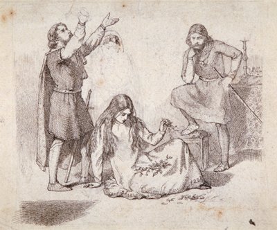 "Keskiaikainen kohtaus", 1800-luku tekijältä Fred Walker