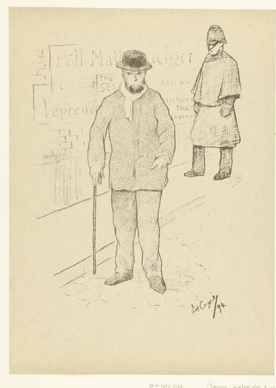 Portret van dichter Paul Verlaine Lontoossa Paul Verlaine Lontoossa The Trial (sarjan nimi) tekijältä Frederic Auguste Cazals