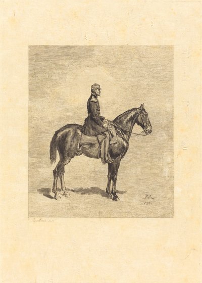 Ratsasmies tekijältä Frederic Auguste La Guillermie after Jean Louis Ernest Meissonier