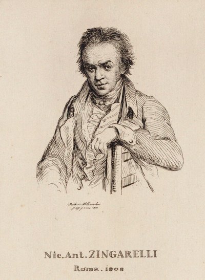 Muotokuva säveltäjä Nicola Antonio Zingarellista 1752-1837. tekijältä Frederic Desire Hillemacher