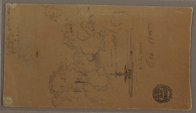 Suihkulähde puistossa, Niagaran putoukset. tekijältä Frederic Edwin Church