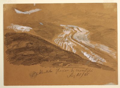 Moonlightin Aletsch-jäätikkö, Bernin Alpit, Sveitsi tekijältä Frederic Edwin Church