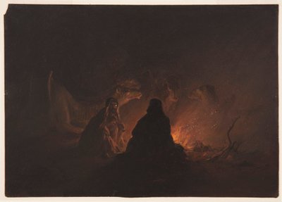 Beduiinit leirillä yöllä tekijältä Frederic Edwin Church