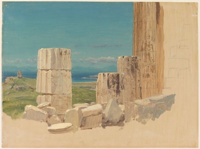 Rikkoutuneet pylväät, näkymä Parthenonilta tekijältä Frederic Edwin Church