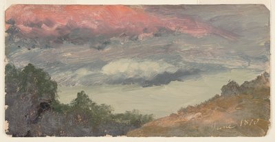 Pilviä kirkon maatilan yllä, Hudson N.Y. tekijältä Frederic Edwin Church