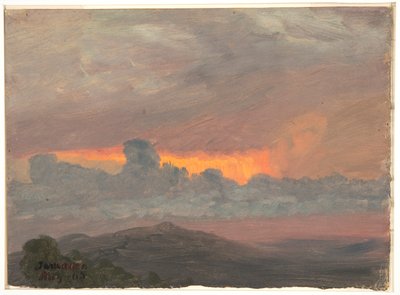 Pilvinen auringonlasku, Jamaika tekijältä Frederic Edwin Church